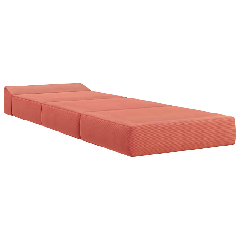 Klappsofa Bett Rot-Orange 200 x 70 x 15 cm Cordstoff
