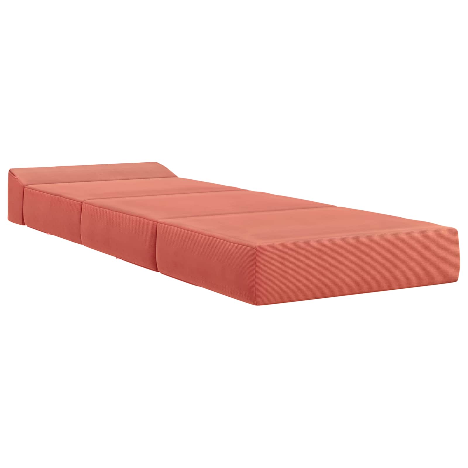 Klappsofa Bett Rot-Orange 200 x 70 x 15 cm Cordstoff