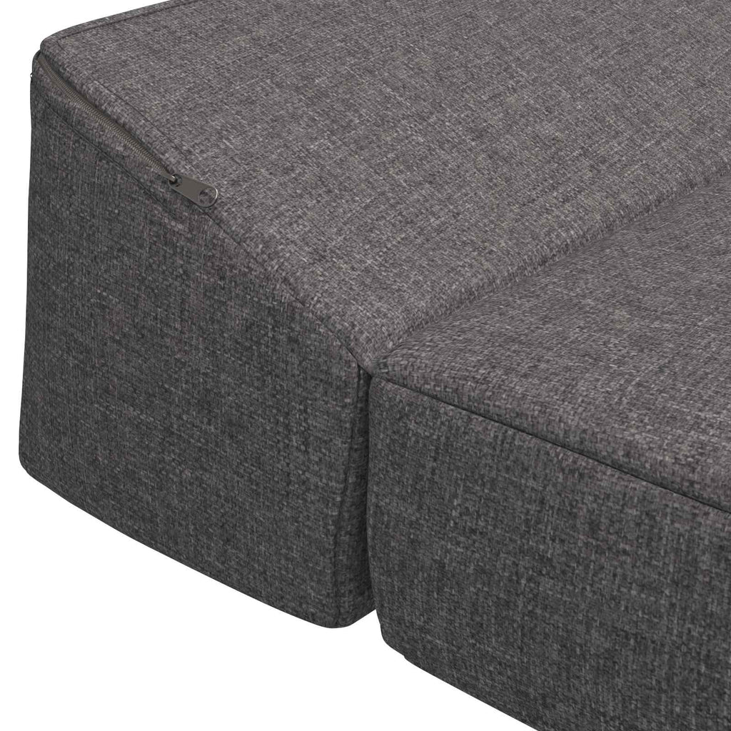 Klappsofa Bett Hellgrau 200 x 70 x 10 cm Stoff