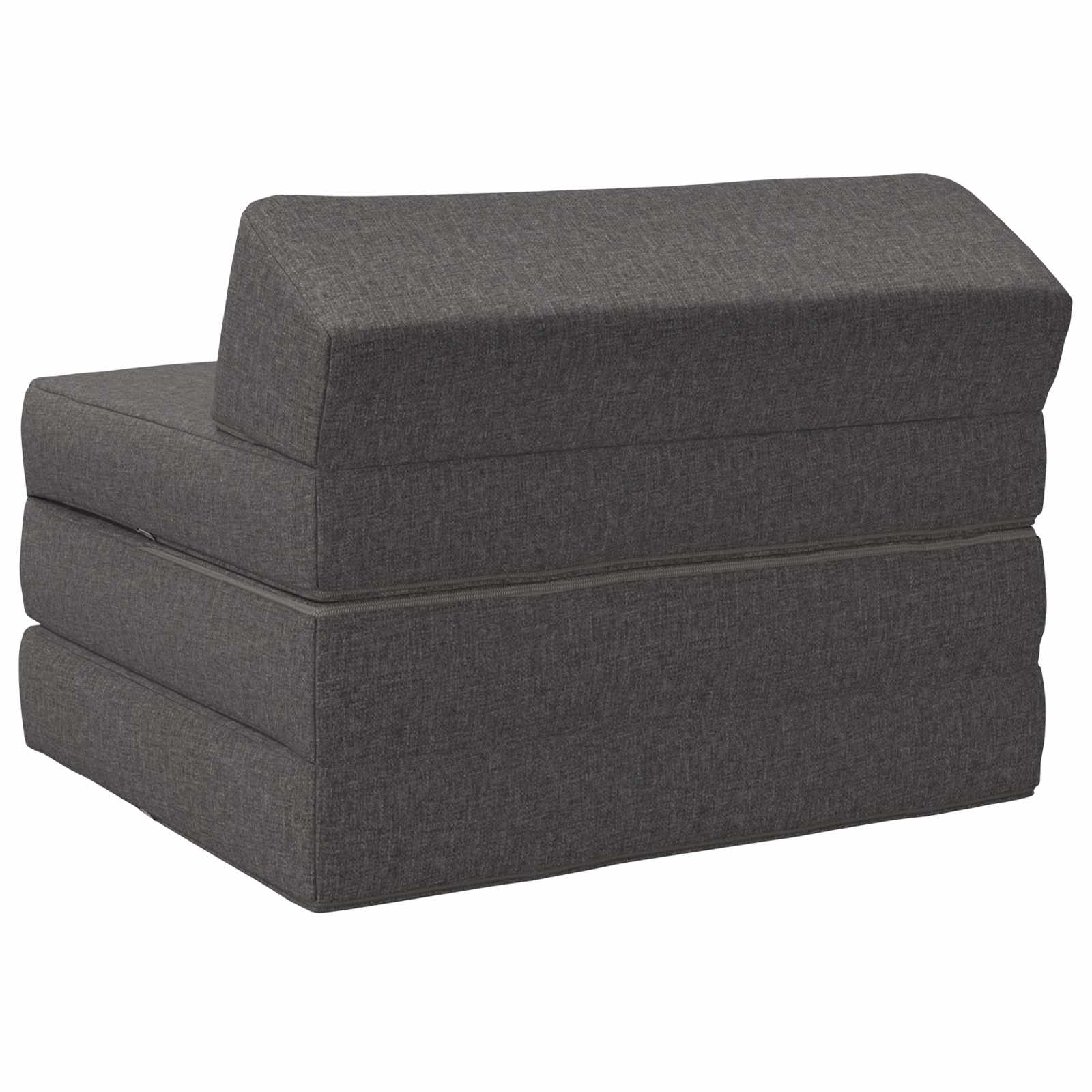 Klappsofa Bett Hellgrau 200 x 70 x 10 cm Stoff