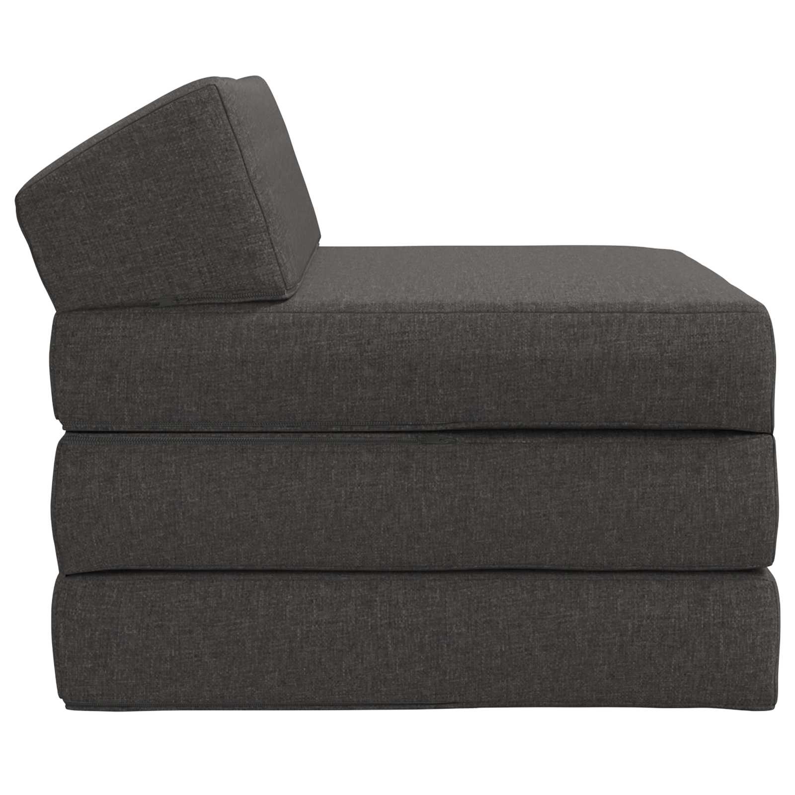 Klappsofa Bett Dunkelgrau 200 x 70 x 10 cm Stoff