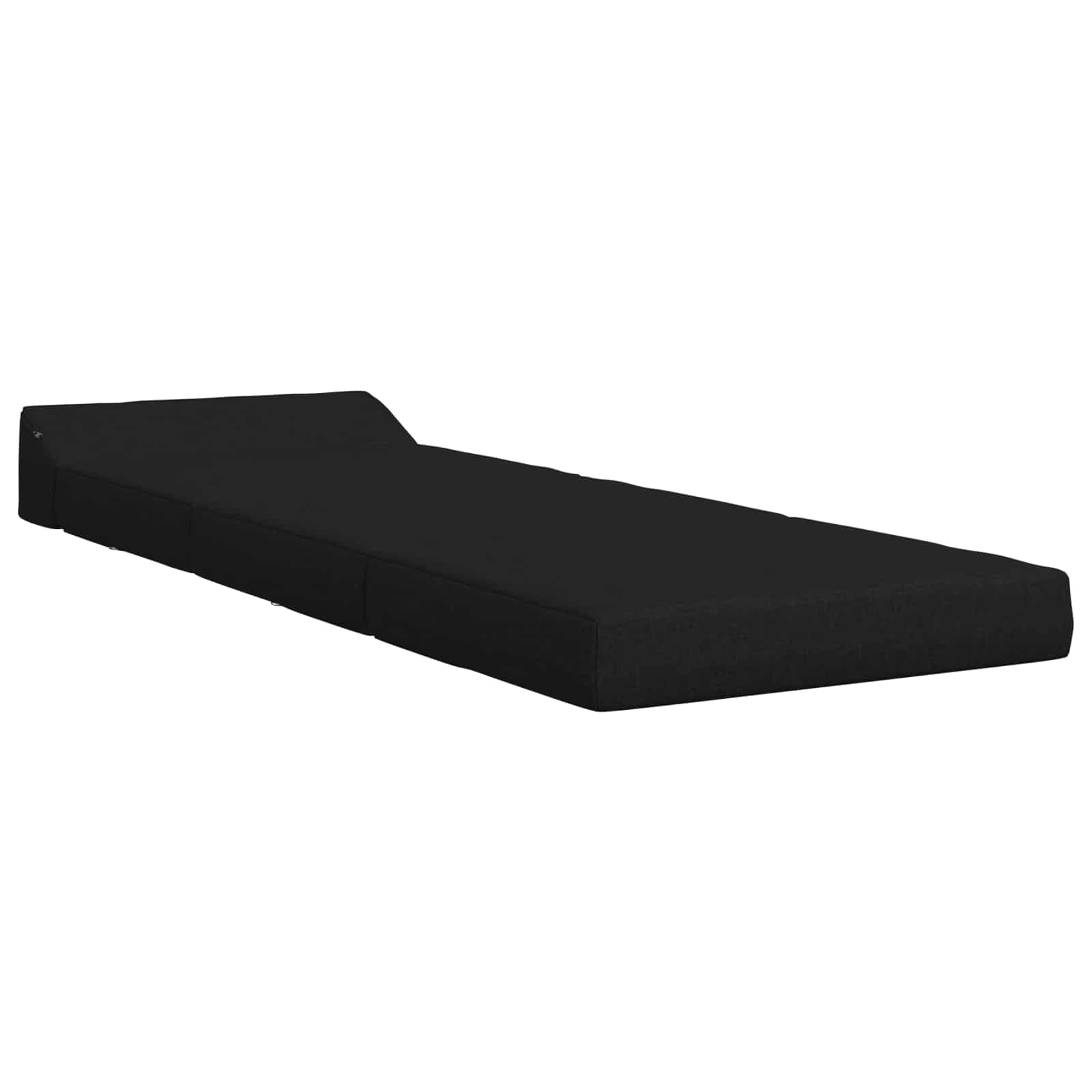 Klappsofa Bett Schwarz 200 x 70 x 10 cm Stoff