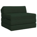 Klappsofa Bett Dunkelgrün 200 x 70 x 10 cm Stoff