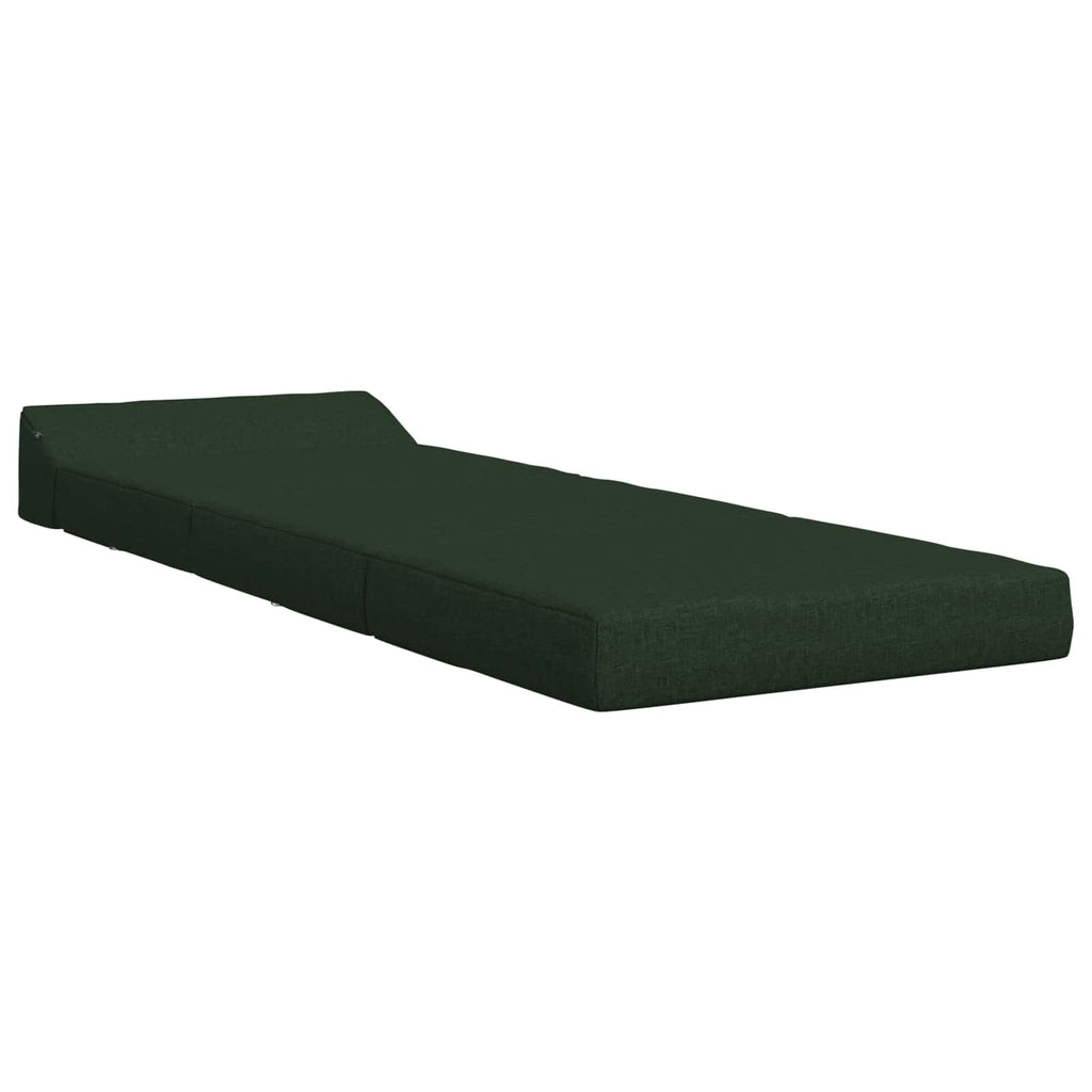 Klappsofa Bett Dunkelgrün 200 x 70 x 10 cm Stoff