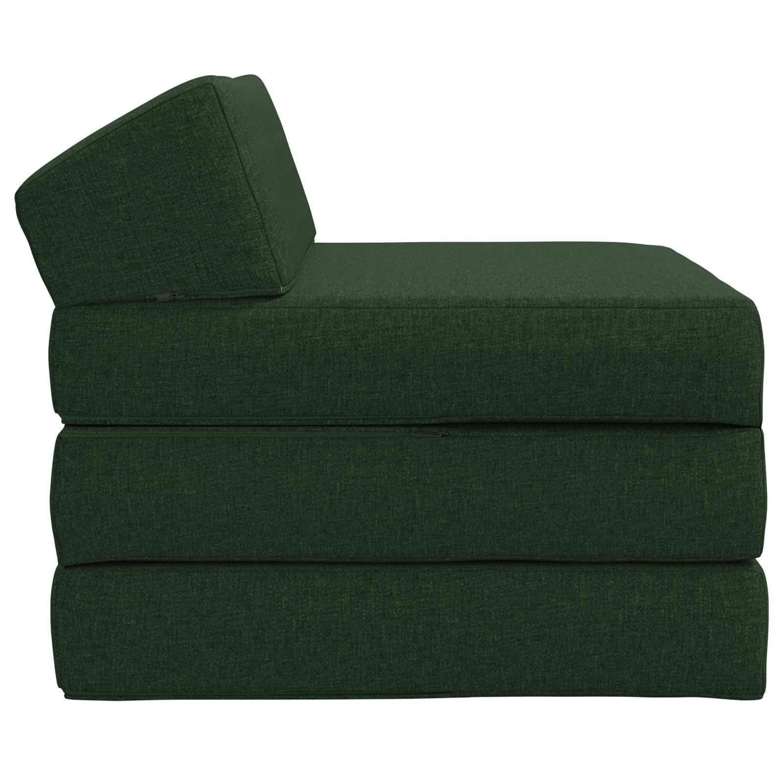 Klappsofa Bett Dunkelgrün 200 x 70 x 10 cm Stoff