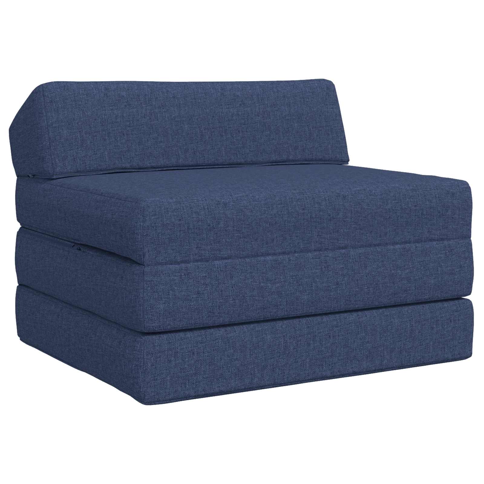 Klappsofa Bett Blau 200 x 70 x 10 cm Stoff