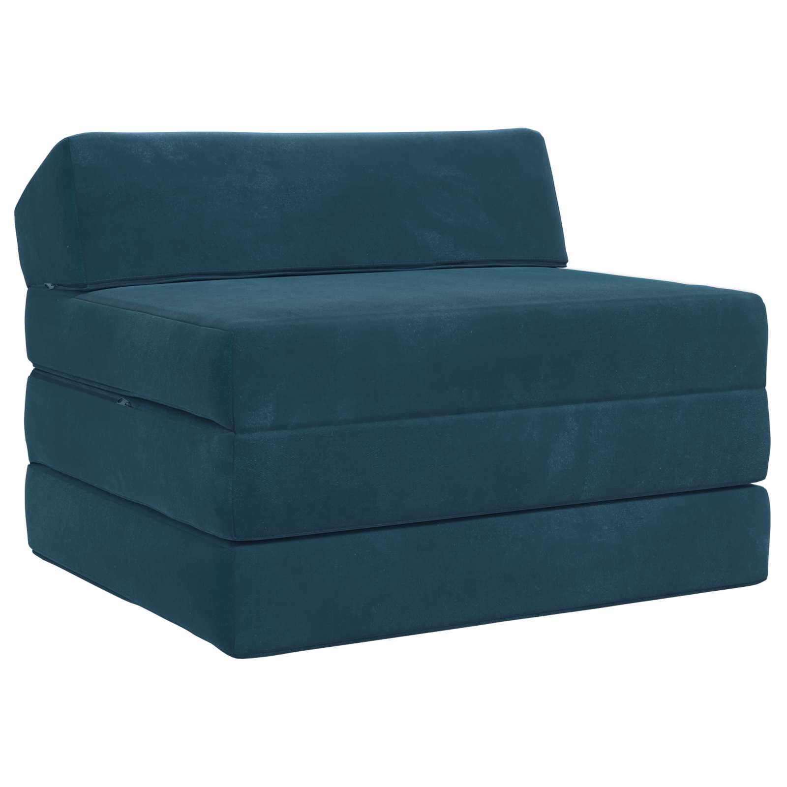Klappsofa Bett Blau 200 x 70 x 10 cm Samt