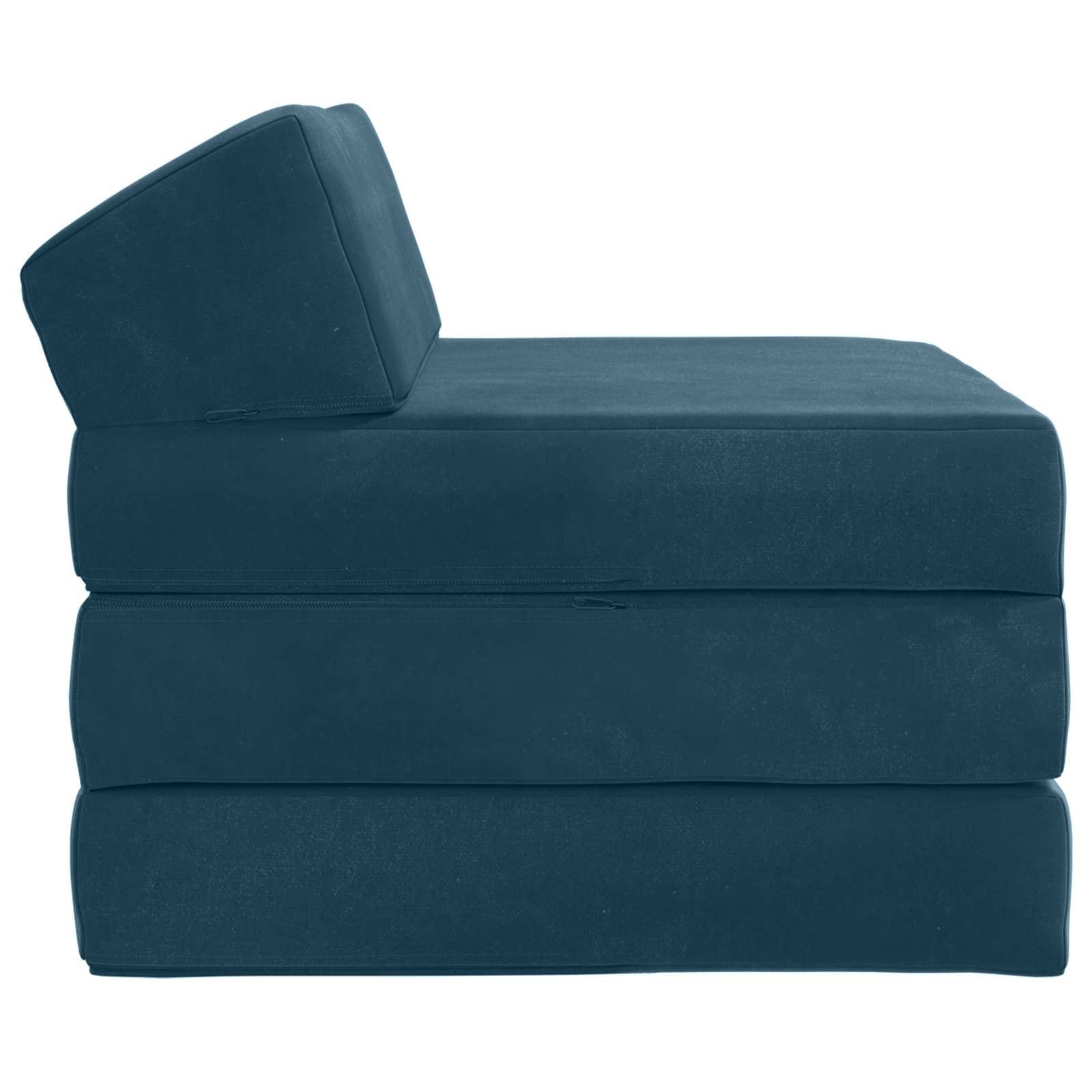 Klappsofa Bett Blau 200 x 70 x 10 cm Samt