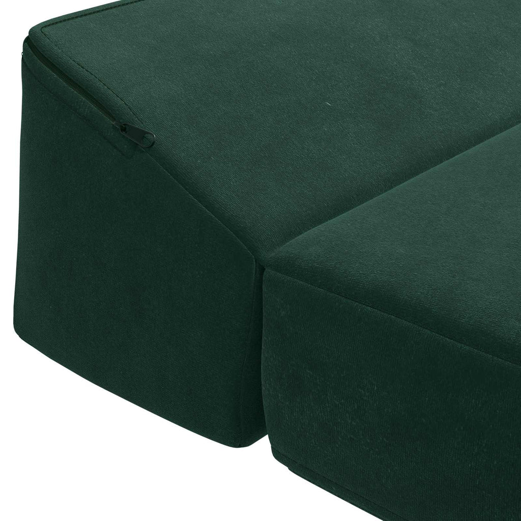 Klappsofa Bett Dunkelgrün 200 x 70 x 10 cm Samt