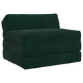 Klappsofa Bett Dunkelgrün 200 x 70 x 10 cm Samt