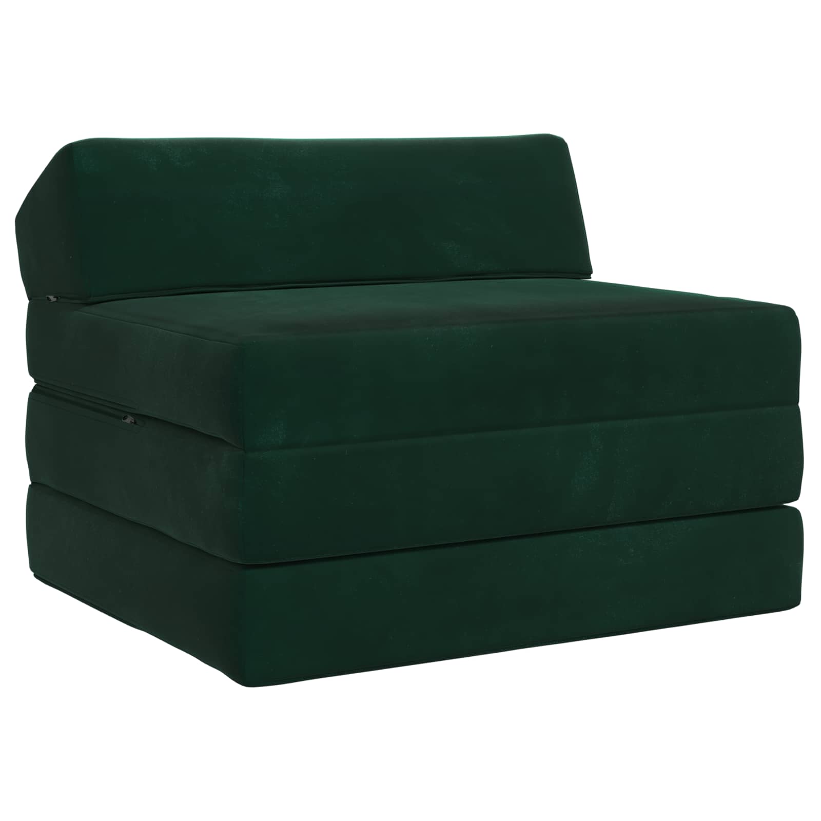 Klappsofa Bett Dunkelgrün 200 x 70 x 10 cm Samt