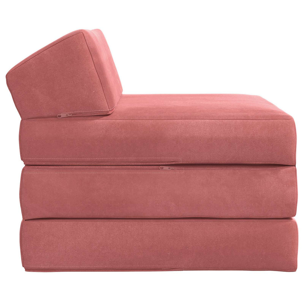 Klappsofa Bett Rosa 200 x 70 x 10 cm Samt