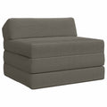 Klappsofa Bett Hellgrau 200 x 70 x 10 cm Cordstoff