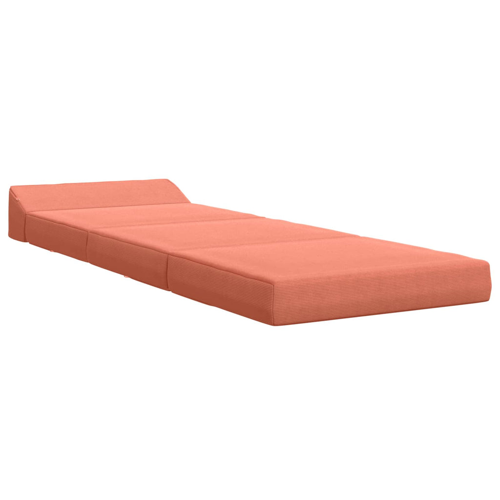 Klappsofa Bett Rot-Orange 200 x 70 x 10 cm Cordstoff