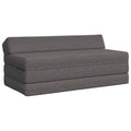 Klappsofa Bett Hellgrau 120 x 60 x 49 cm Stoff