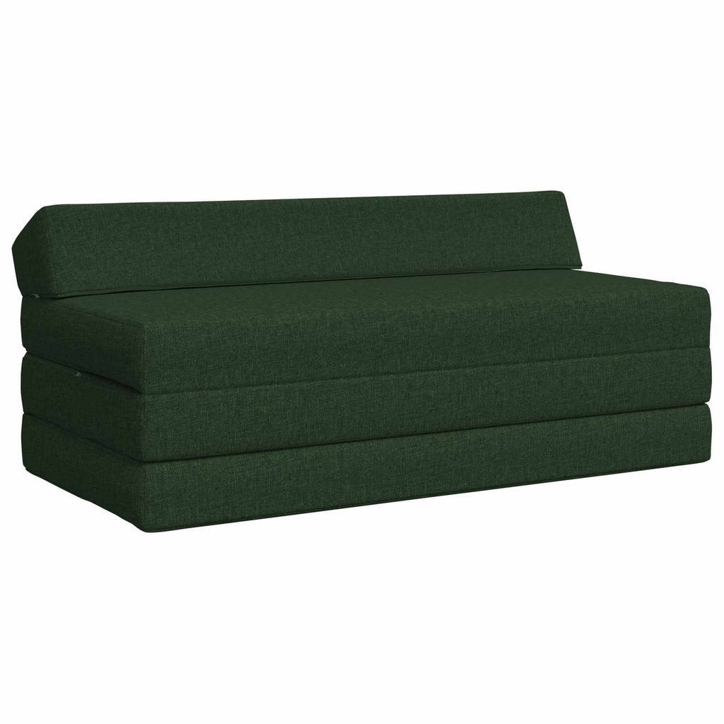 Klappsofa Bett Dunkelgrün 120 x 60 x 49 cm Stoff