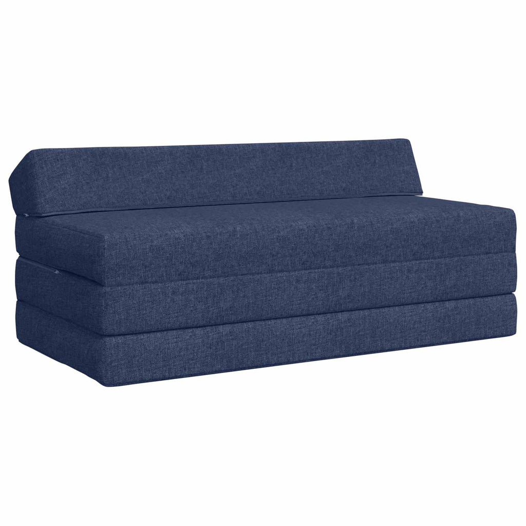Klappsofa Bett Blau 120 x 60 x 49 cm Stoff
