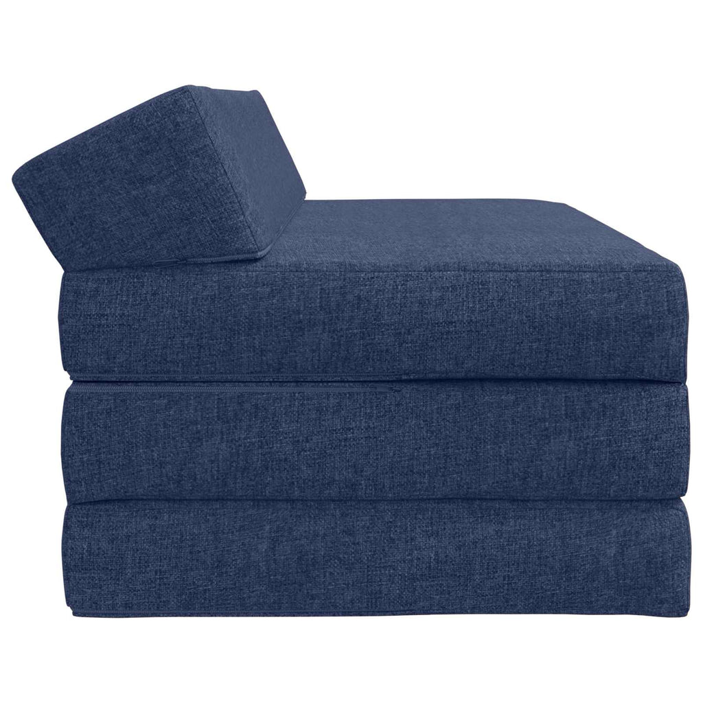 Klappsofa Bett Blau 120 x 60 x 49 cm Stoff