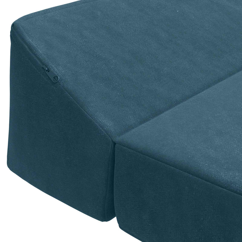 Klappsofa Bett Blau 120 x 60 x 49 cm Stoff