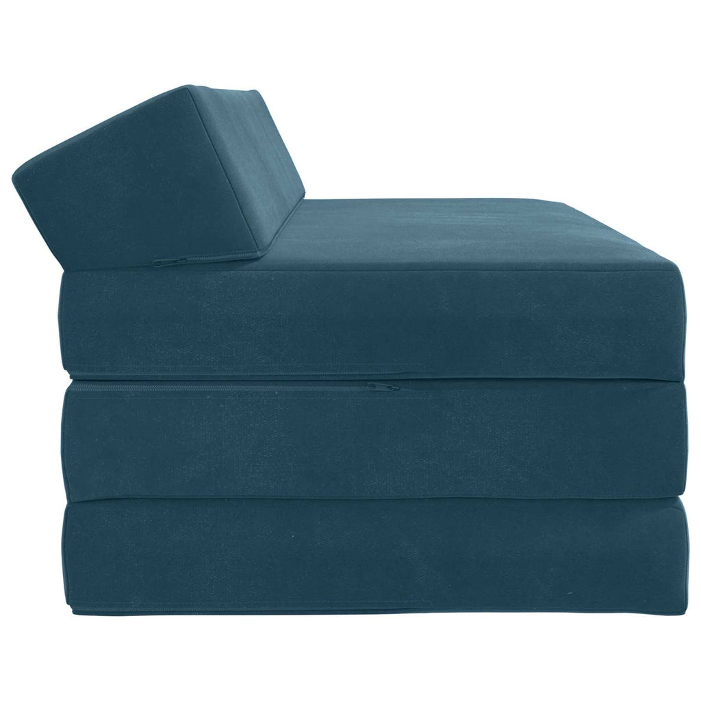 Klappsofa Bett Blau 120 x 60 x 49 cm Stoff