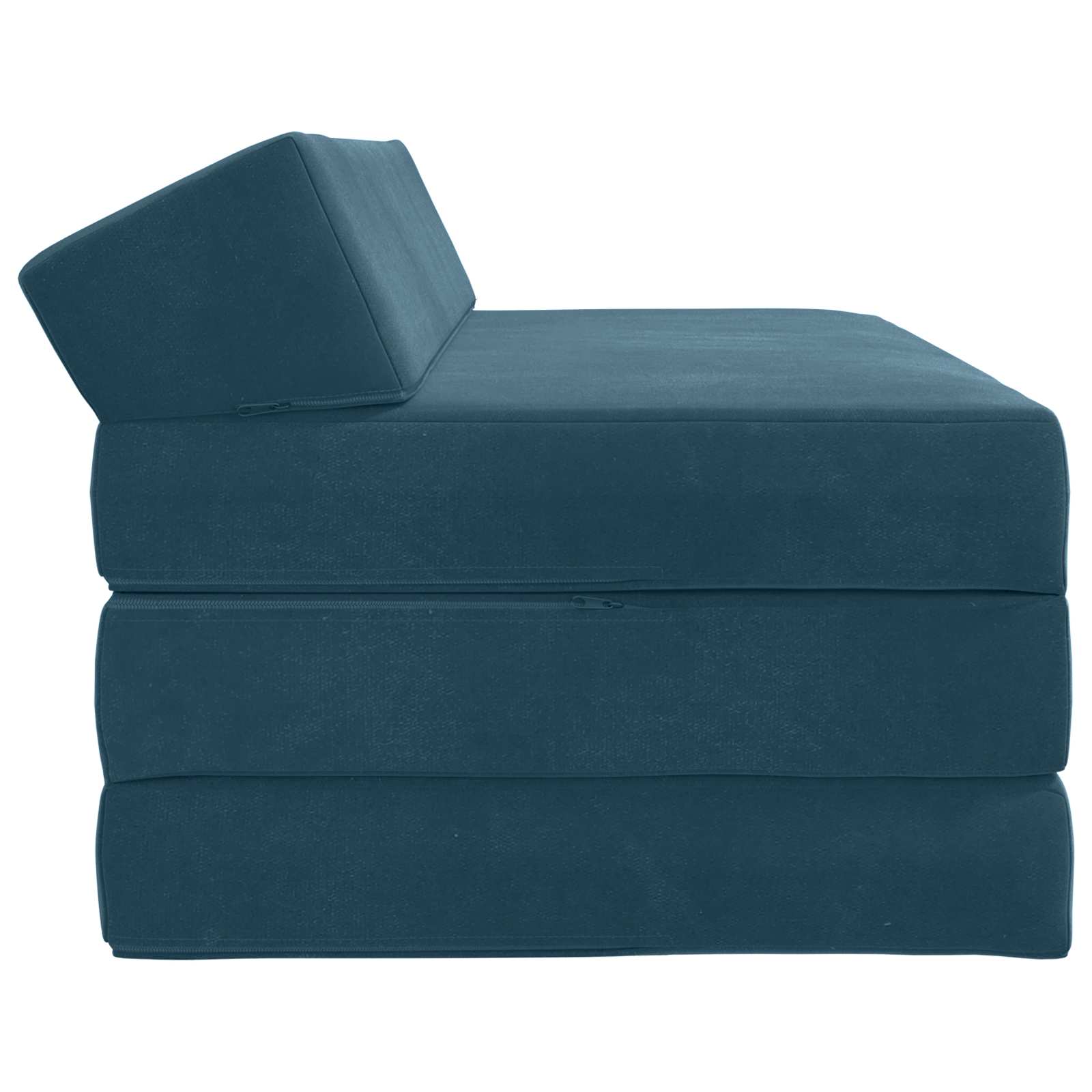 Klappsofa Bett Blau 120 x 60 x 49 cm Stoff