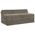Klappsofa Bett Hellgrau 120 x 60 x 49 cm Stoff