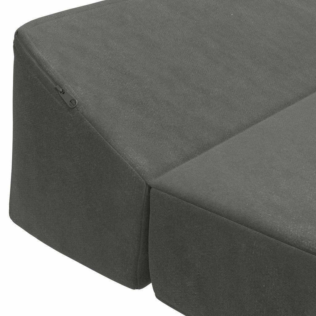 Klappsofa Bett Dunkelgrau 120 x 60 x 49 cm Stoff