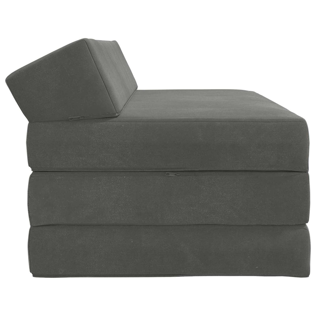 Klappsofa Bett Dunkelgrau 120 x 60 x 49 cm Stoff
