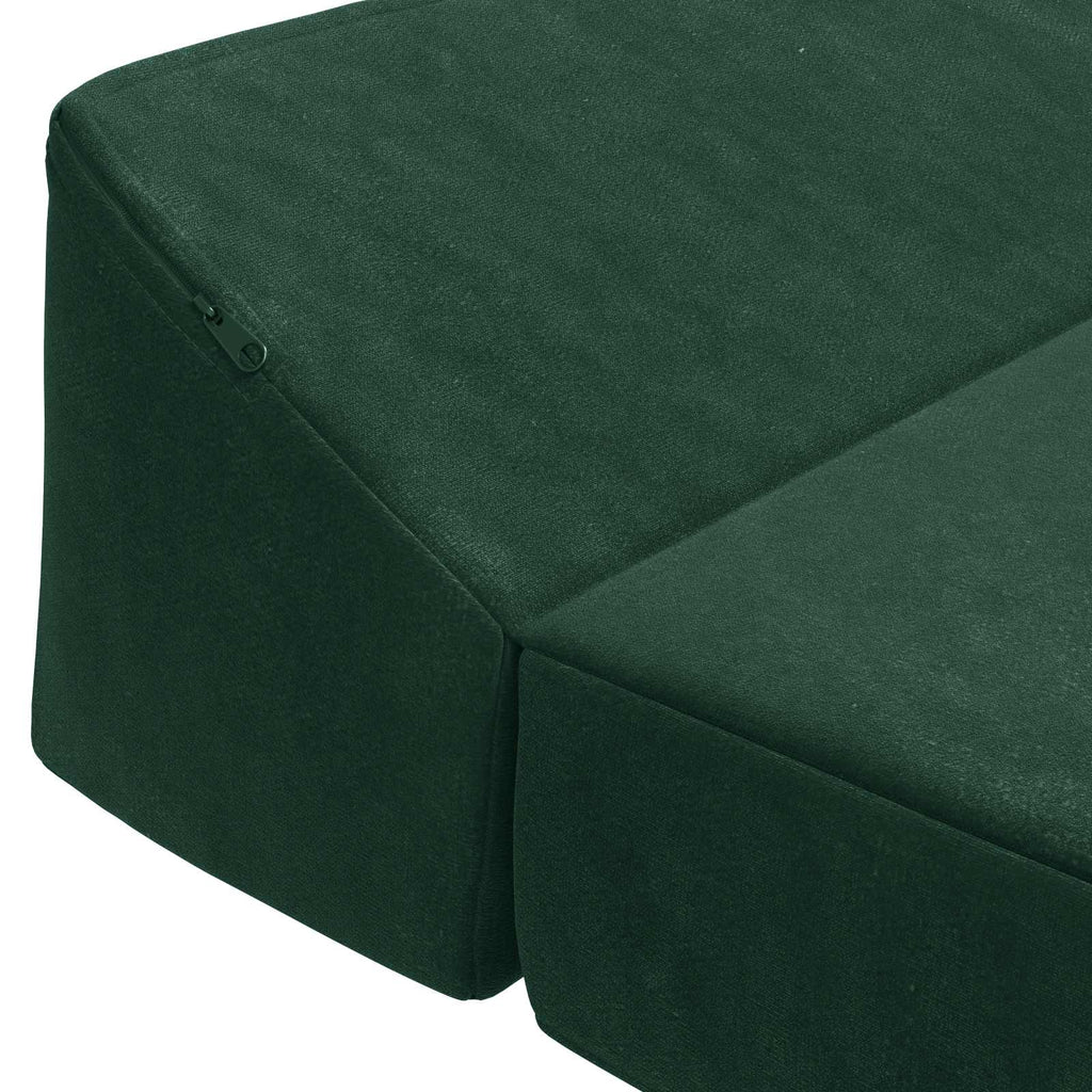 Klappsofa Bett Dunkelgrün 120 x 60 x 49 cm Stoff