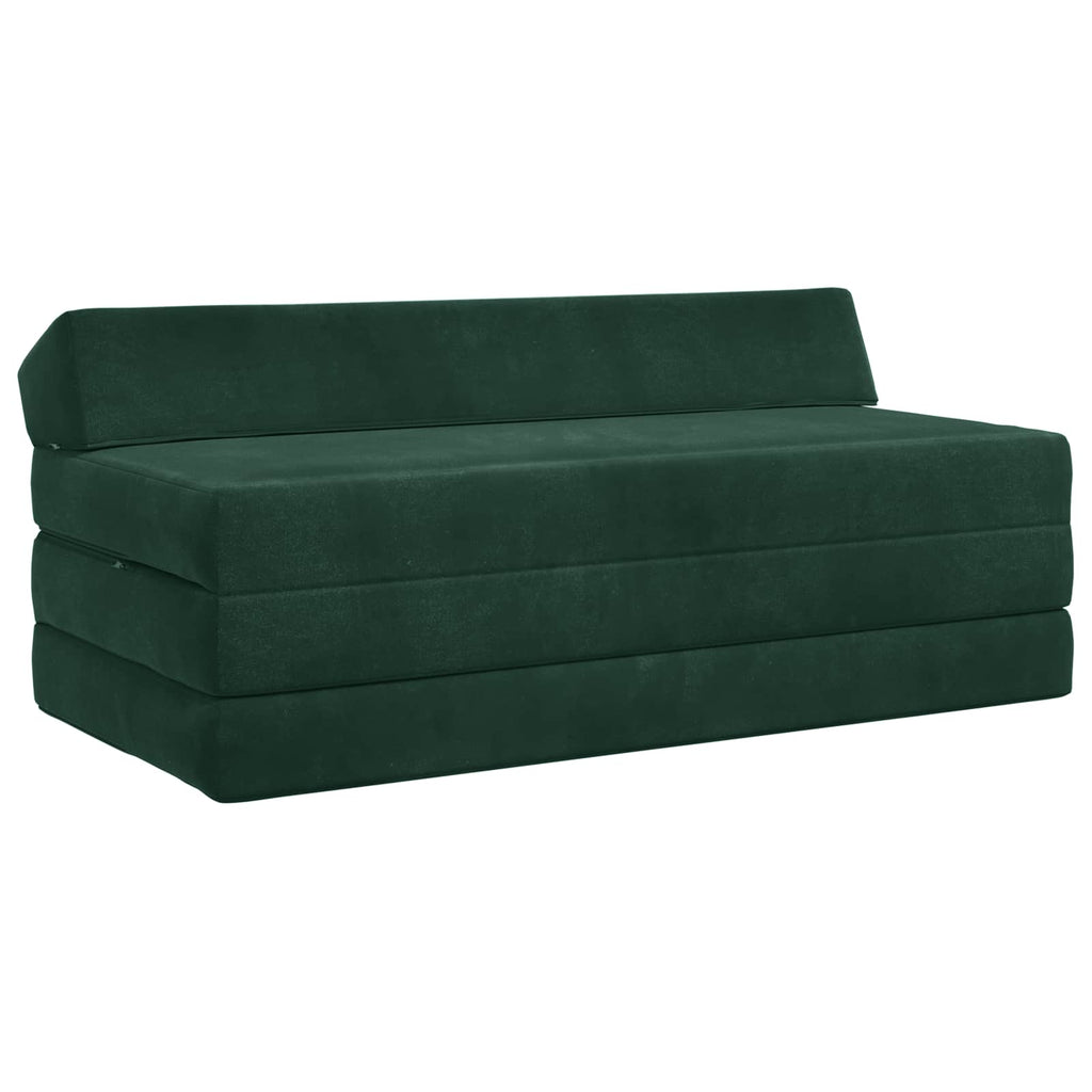 Klappsofa Bett Dunkelgrün 120 x 60 x 49 cm Stoff