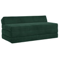Klappsofa Bett Dunkelgrün 120 x 60 x 49 cm Stoff