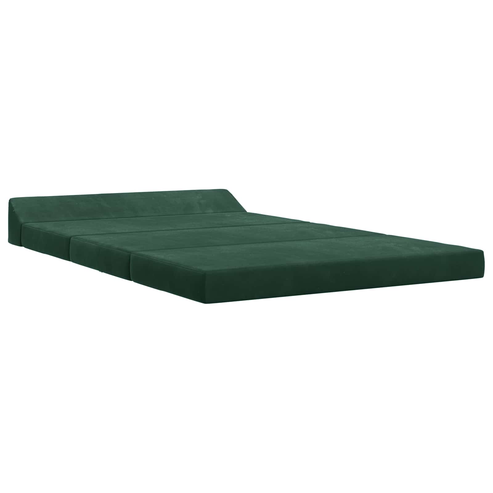 Klappsofa Bett Dunkelgrün 120 x 60 x 49 cm Stoff