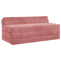 Klappsofa Bett Rosa 120 x 60 x 49 cm Stoff