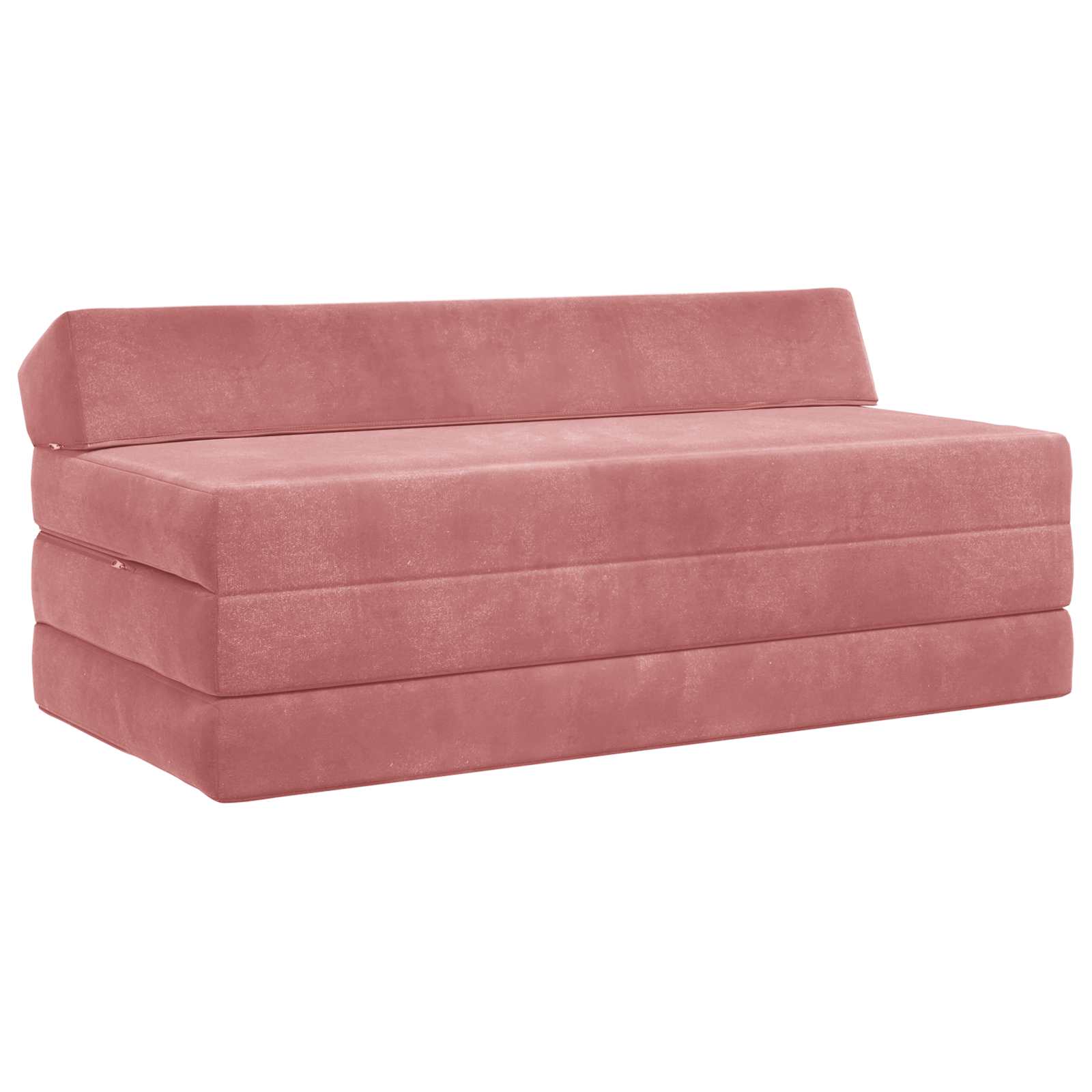 Klappsofa Bett Rosa 120 x 60 x 49 cm Stoff
