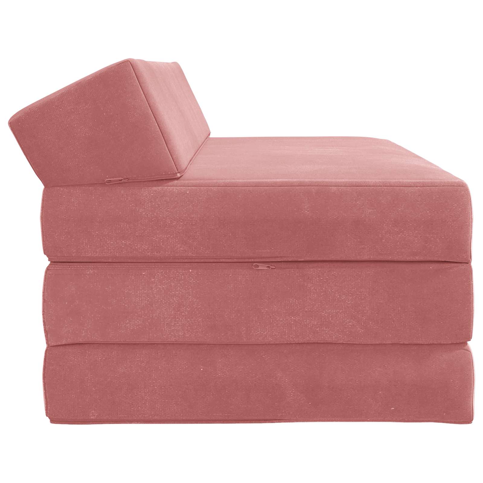 Klappsofa Bett Rosa 120 x 60 x 49 cm Stoff