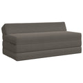 Klappsofa Bett Hellgrau 120 x 60 x 49 cm Stoff
