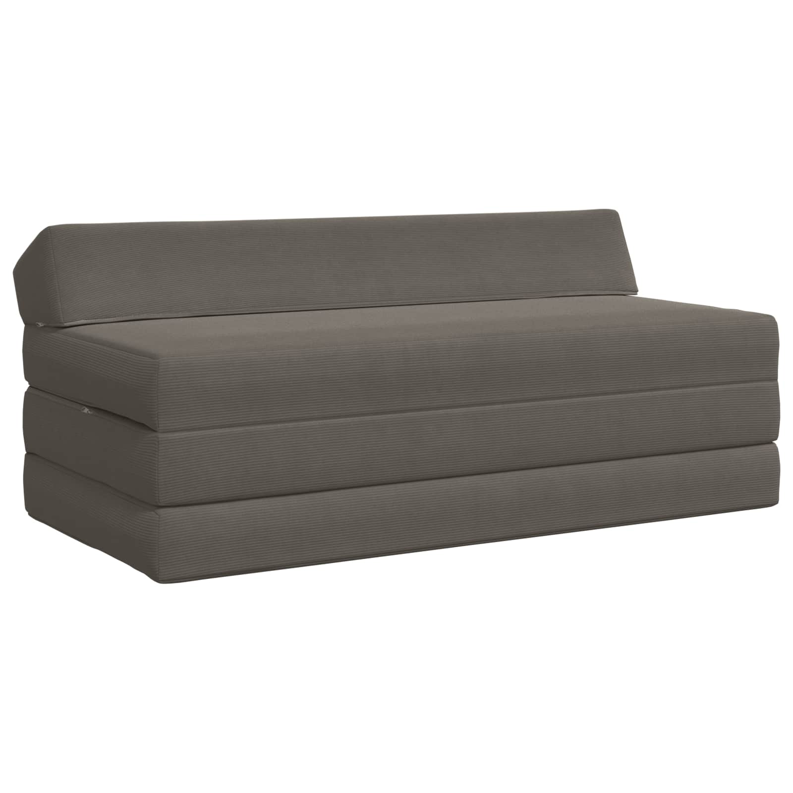 Klappsofa Bett Hellgrau 120 x 60 x 49 cm Stoff