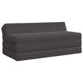 Klappsofa Bett Dunkelgrau 120 x 60 x 49 cm Stoff