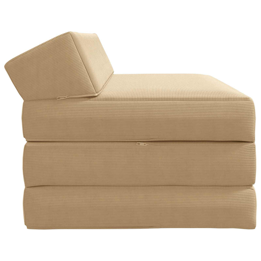 Klappsofa Bett Grün Grau 120 x 60 x 49 cm Stoff