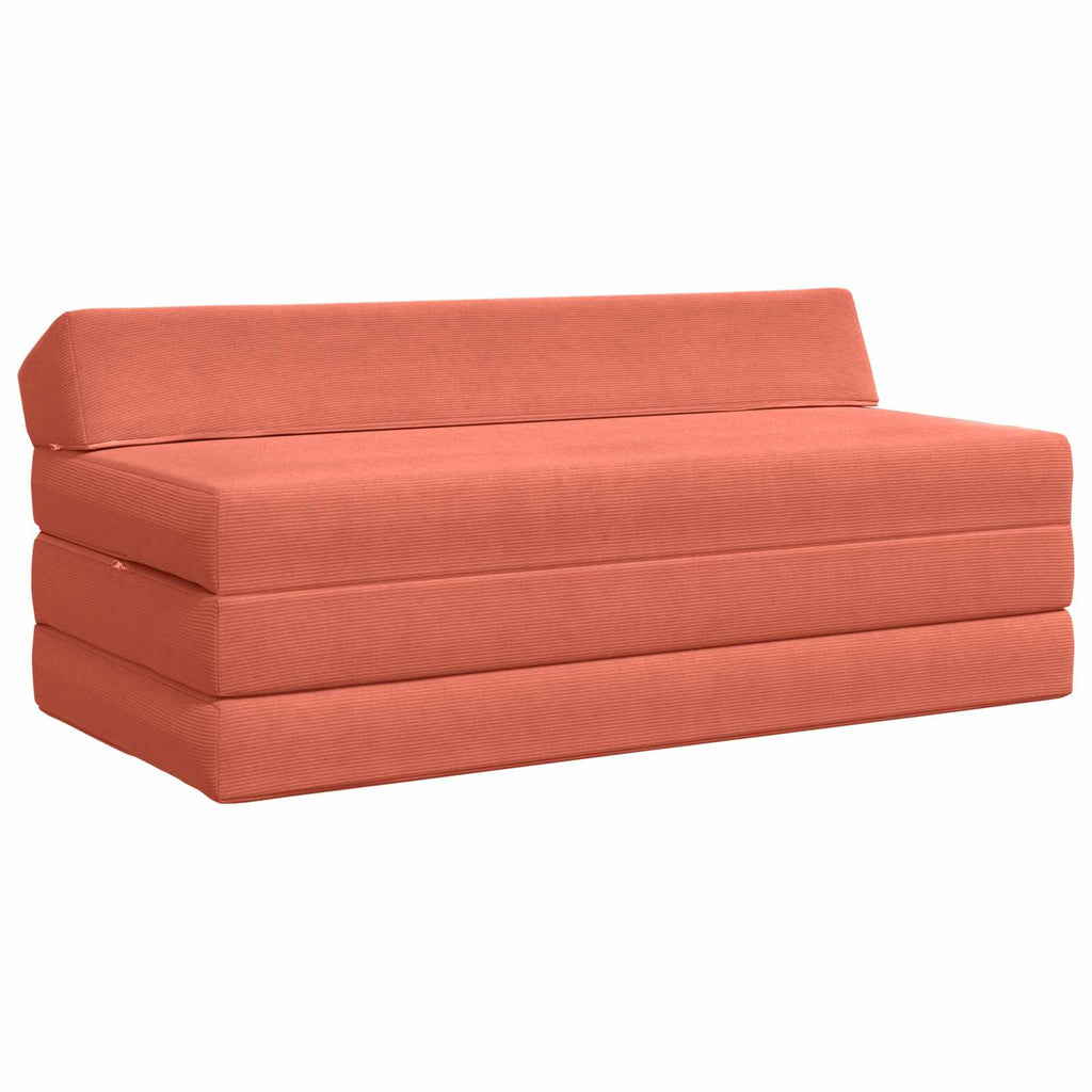 Klappsofa Bett Rot-Orange 120 x 60 x 49 cm Stoff