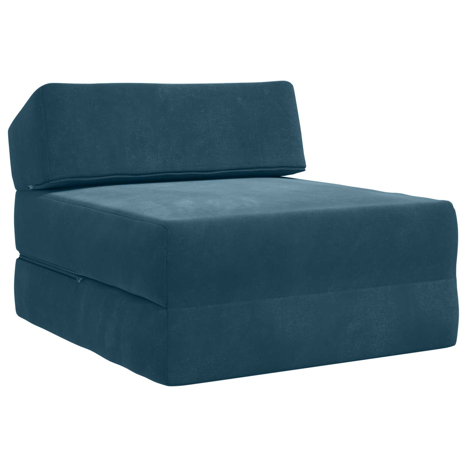 Klappsofa Bett Blau 60 x 70 x 41 cm Stoff