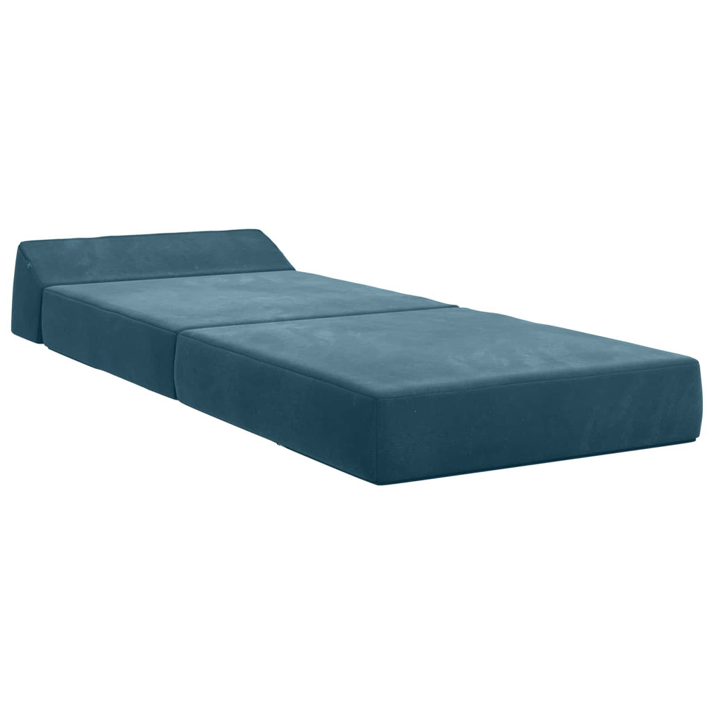 Klappsofa Bett Blau 60 x 70 x 41 cm Stoff