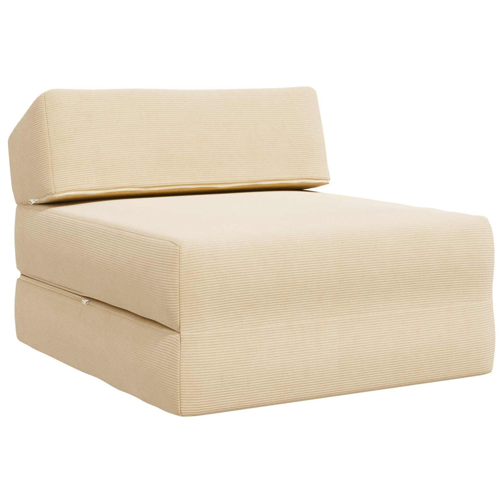 Klappsofa Bett Creme 60 x 70 x 41 cm Stoff