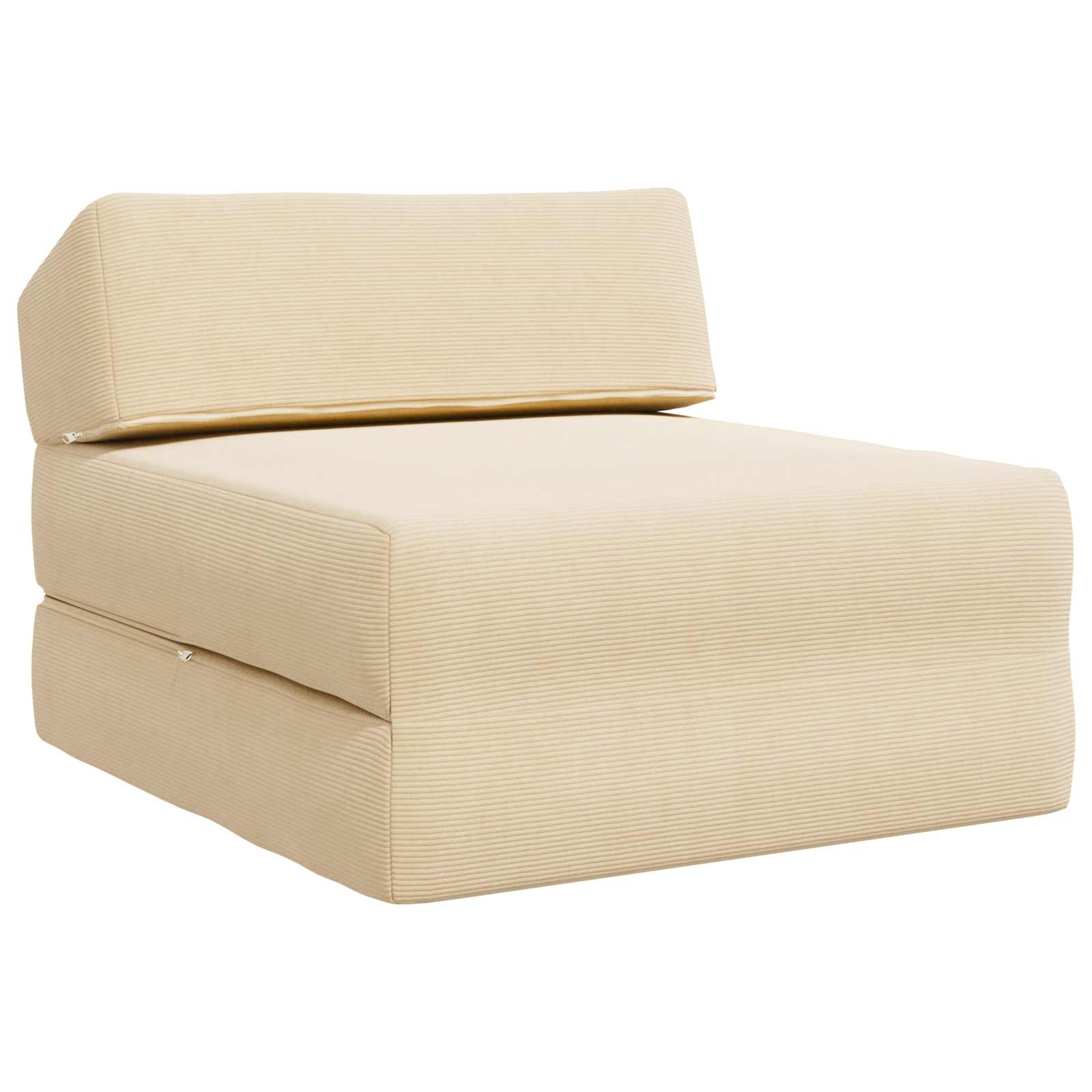 Klappsofa Bett Creme 60 x 70 x 41 cm Stoff