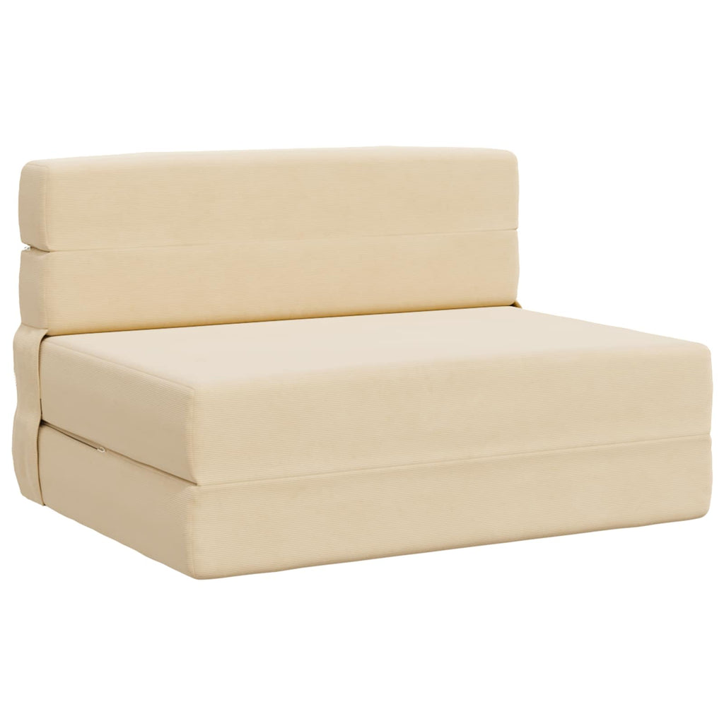Klappsofa Bett Creme 70 x 72 x 60 cm Stoff