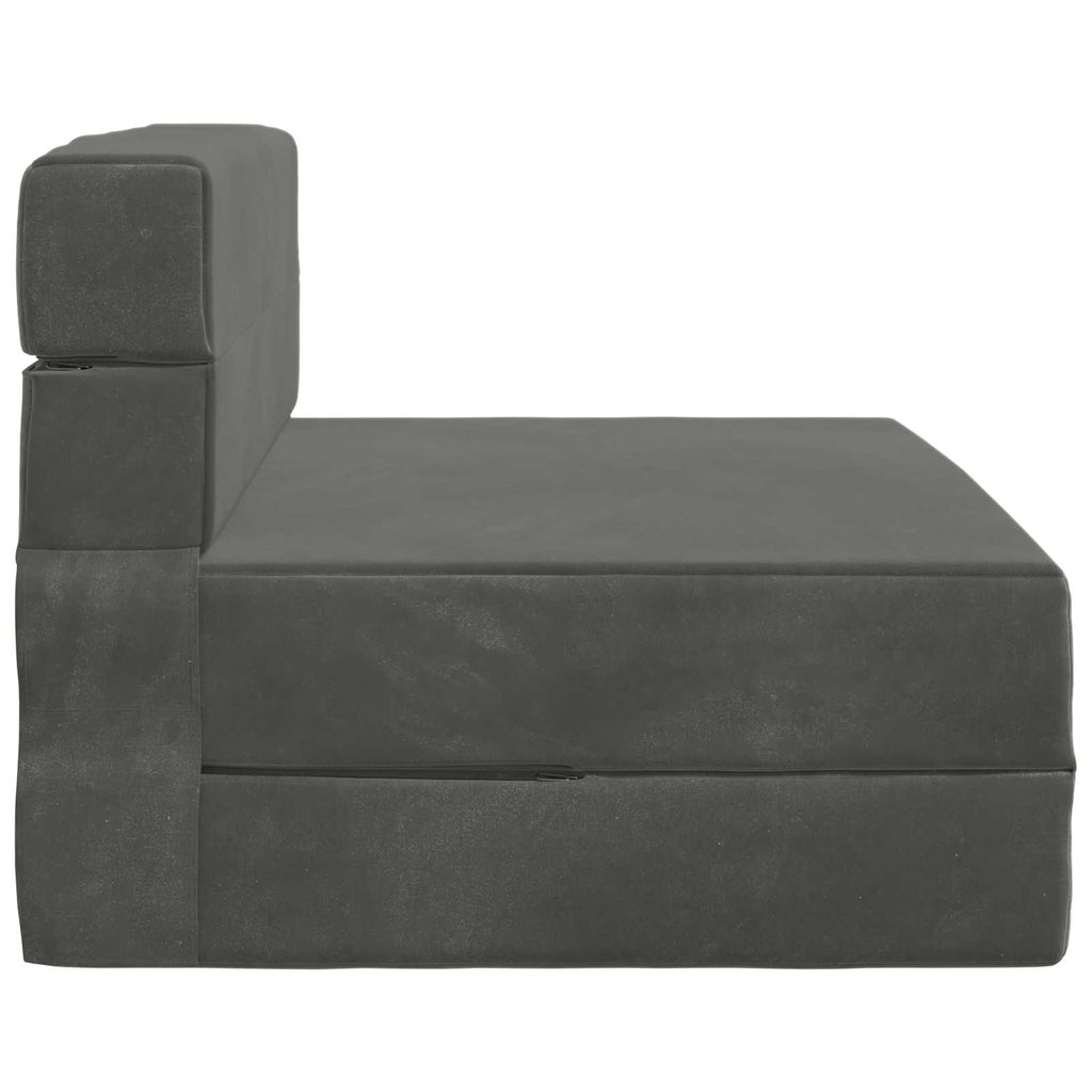 Klappsofa Bett Dunkelgrau 70 x 80 x 60 cm Stoff