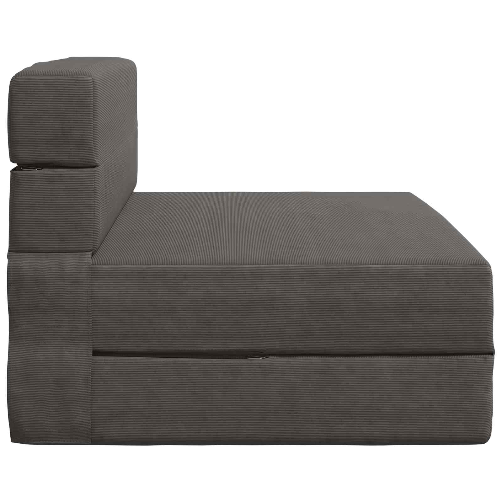 Klappsofa Bett Dunkelgrau 70 x 80 x 60 cm Stoff