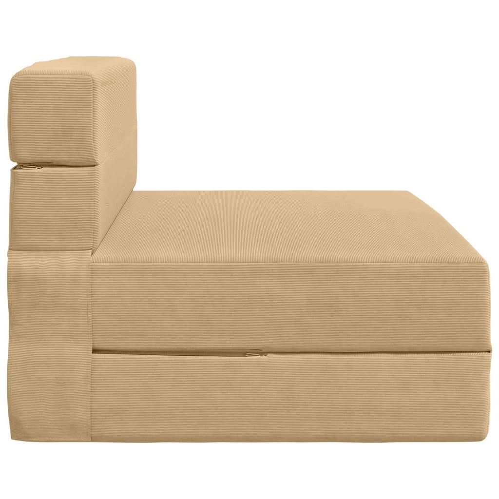 Klappsofa Bett Grün Grau 70 x 80 x 60 cm Stoff