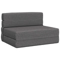 Klappsofa Bett Hellgrau 100 x 80 x 60 cm Stoff