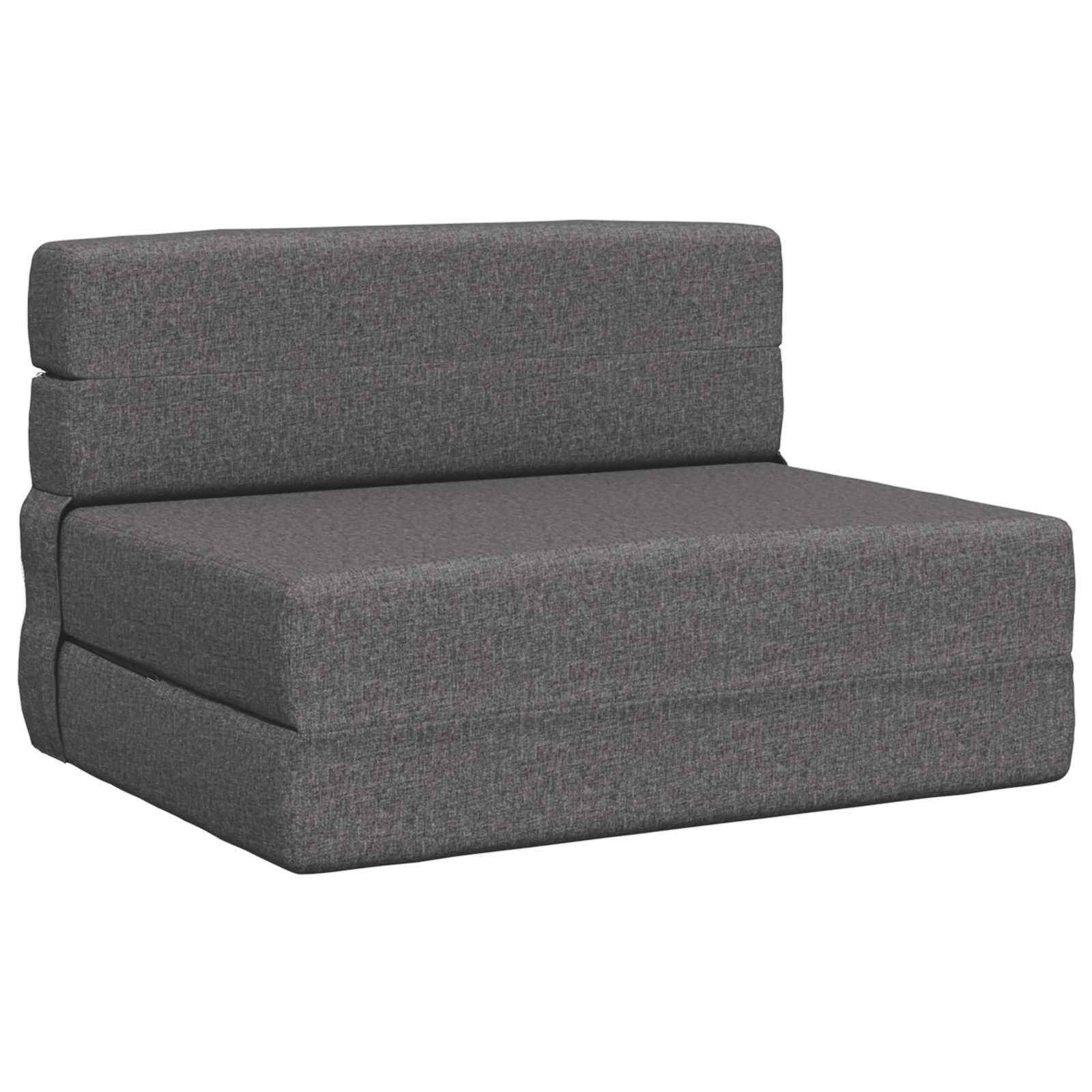 Klappsofa Bett Hellgrau 100 x 80 x 60 cm Stoff